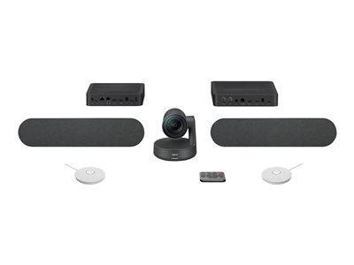 960-0012 -Logitech VC Rally Plus System -HD ConferenceCam - 2 x Speaker; 2 x Mic Pod; Table Hub; Display Hub; 2xPower Supplies; 